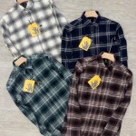 logoff brushing twill checks shirt