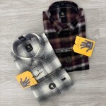 logoff brushing twill checks shirt