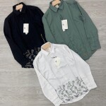 logoff bottom embroidery shirt