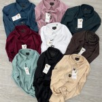 word wale imported satin shirt