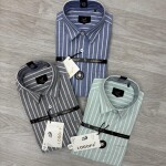 logoff cotton oxford stripes shirt