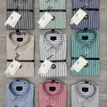 logoff cotton oxford stripes shirt