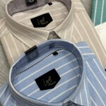 logoff cotton oxford stripes shirt