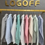 logoff cotton oxford stripes shirt