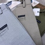 duster blue cotton linen pant