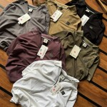 logoff polo neck zip t shirt