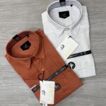 logoff half sleeve linen shirt