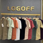 logoff half sleeve linen shirt