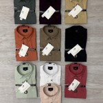 logoff half sleeve linen shirt