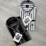 logoff cord stripes shirt