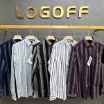 logoff cord stripes shirt