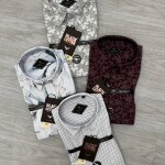 black letter linen printed shirt