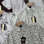 black letter linen printed shirt