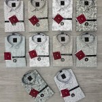 black letter linen printed shirt