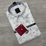 black letter linen printed shirt
