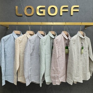 Logoff linen Checks  Shirt