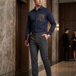 LOGOFF STONE WORK PARTY WEAR SHIRT