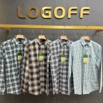 logoff linen checks shirt
