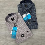 logoff cotton oxford printed shirt