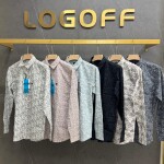 logoff cotton oxford printed shirt