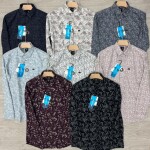 logoff cotton oxford printed shirt