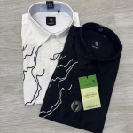 logoff embroidery shirt