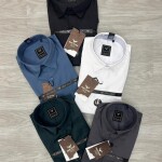 Black letter imported satin shirts