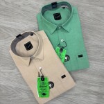 logoff cotton oxford plain shirt