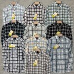 LOGOFF OXFORD COTTON LINEN CHECKS SHIRT
