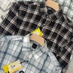 LOGOFF OXFORD COTTON LINEN CHECKS SHIRT