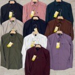 logoff oxford lycra plain shirt