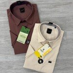 LOGOFF half sleeve oxford lycra shirt
