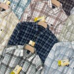 logoff oxford linen checks shirt
