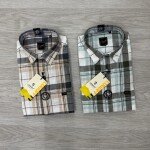 logoff oxford linen checks shirt