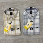 logoff oxford linen checks shirt