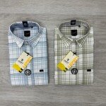 logoff oxford linen checks shirt