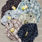 logoff oxford linen checks shirt