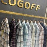 logoff oxford linen checks shirt