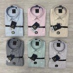black letter imported linen stripes shirt