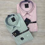 black letter imported linen stripes shirt