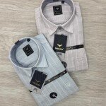 black letter imported linen stripes shirt