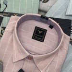 black letter imported linen stripes shirt