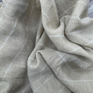 black letter imported linen stripes shirt
