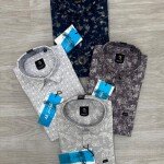 logoff cotton oxford printed shirt
