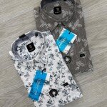 logoff cotton oxford printed shirt