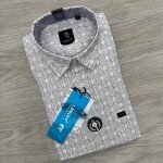 logoff cotton oxford printed shirt