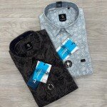 logoff cotton oxford printed shirt