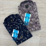 logoff cotton oxford printed shirt