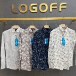 logoff cotton oxford printed shirt