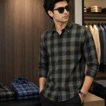 logoff cotton oxford checks shirt